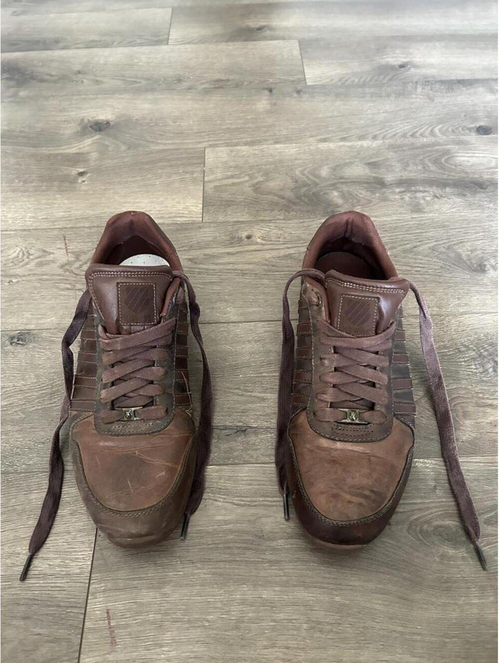 k-swiss arrive oo brown leather sneakers men’s 11